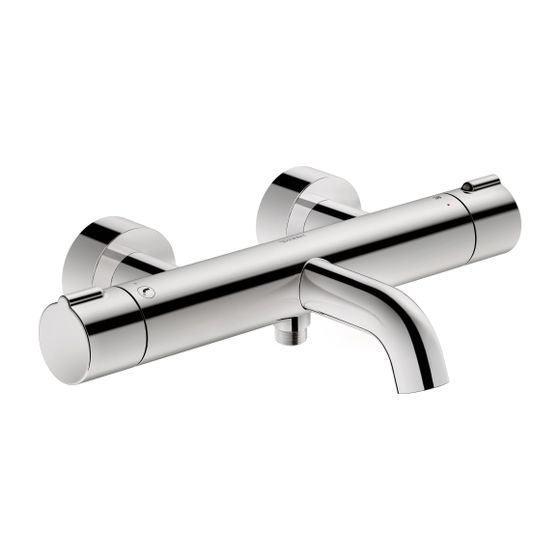 Duravit C.1 Wannenthermostat Aufputz, Chrom Hochglanz, Ausladung 109mm, 20l/min, S-Anschlüsse, 1/2