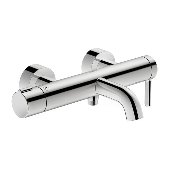 Duravit C.1 Einhebel-Wannenmischer Aufputz, Mattschwarz, AP, Ausladung 189mm, Chrom, 1/2