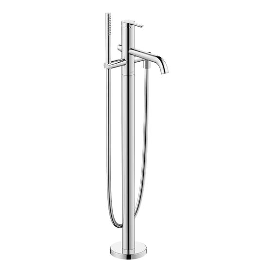 Duravit C.1 Einhebel-Wannenmischer bodenstehend, Chrom HG, Ausladung 201mm, Chrom, 914mm, 200mm, Verbraucher 2, 18,5l/min