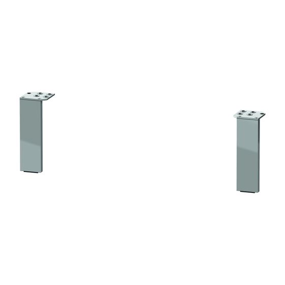 Duravit Universal Sockelfuß 10x44x152mm, Chrom HG, für Serie L-Cube, Brioso, C-bonded Set bodenstehend, 2 Stück