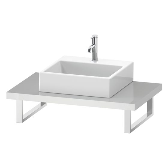 Duravit DuraStyle Konsole variabel 550x800-2000x45mm, wandhäng., Nusb.dunkel Matt, ohne Konsolenträger, 1 Ausschnitt