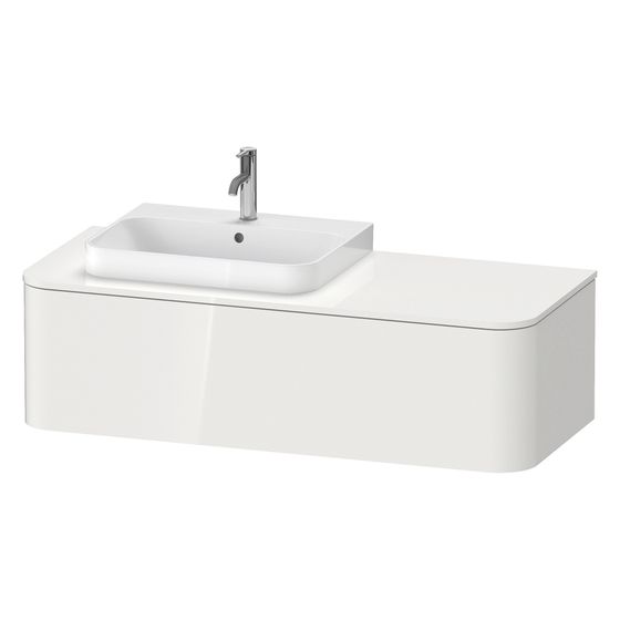 Duravit Happy D.2 Konsolenwaschtischunterbau wandh. 550x1300x354mm ohne KSP Taupe SDM, Grifflos, 1 Auszug, Innbel.