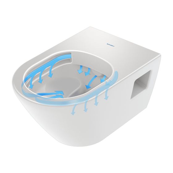 Duravit D-Neo Wand-WC 540x370x360mm, Weiß Hochglanz, 4,5l, Tiefspüler, rimless, waagerecht