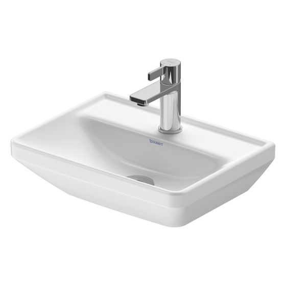 Duravit D-Neo Handwaschbecken 335x450x160mm, Weiß Hochglanz, Rechteckig,1 Waschplatz/HL mittig, ohne Überlauf