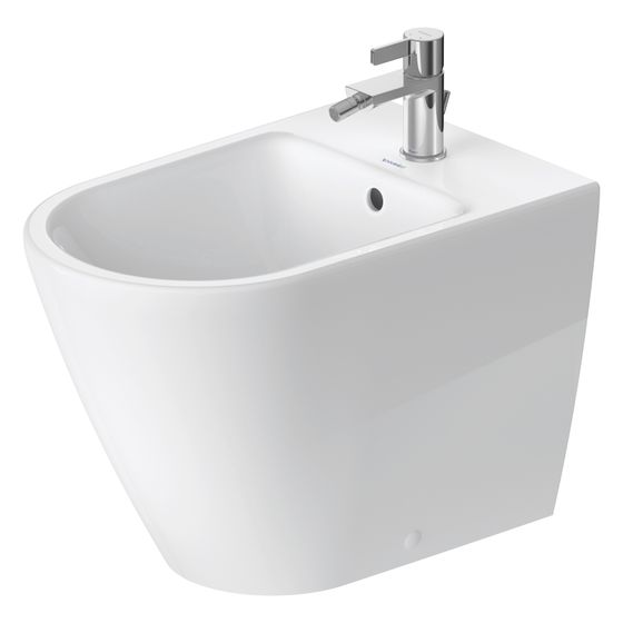 Duravit D-Neo Stand Bidet 580x370x400mm, Weiß Hochglanz, 1 HL, mit Überlauf, Back to wall