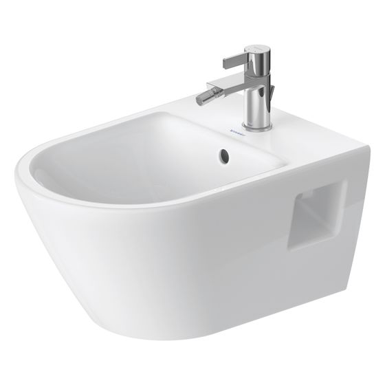 Duravit D-Neo Wandbidet 540x360x400mm, Weiß Hochglanz, mit HLB, 1 HL, mit Überlauf