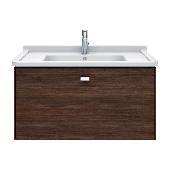 Duravit Starck 3 Waschtisch 485x850x225mm, WonderGliss, Weiß Hochglanz, Rechteckig, 1 Waschplatz/HL mittig, mit Überlauf