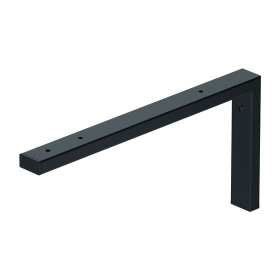 Duravit Universal Konsolenträger 425x40x200mm, Diamantschwarz Matt, Stahl für DuraStyle und L-Cube Konsolen