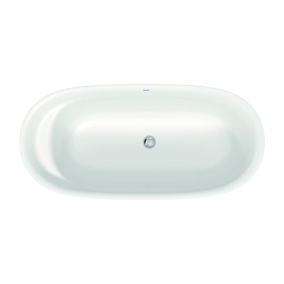 Duravit Cape Cod Badewanne 495x780x1650mm, Mattweiß, Oval, Freistehend, 2 Rückenschrägen, 140l, Nahtlose Verkleidung