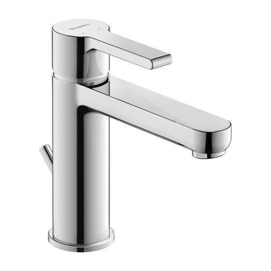 Duravit B.2 Einhebel-Waschtischmischer M, Chrom, 5l/min, Hebelgriff, mit Garnitur, Ausladung 139mm, Höhe 165mm