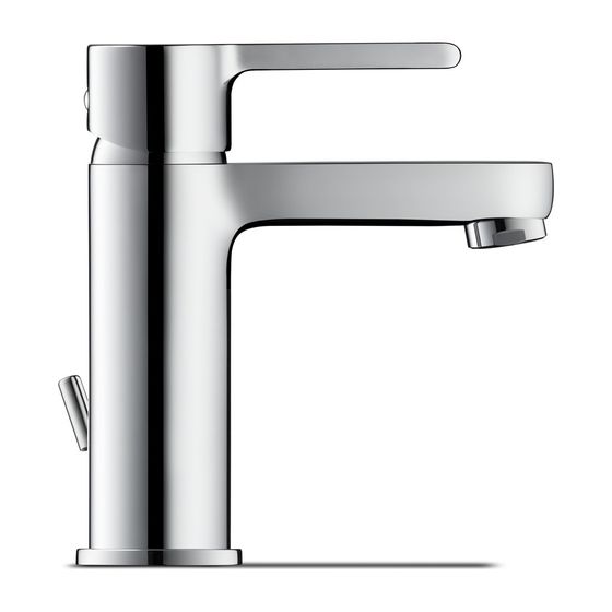 Duravit B.2 Einhebel-Waschtischmischer S, Chrom, 5,5l/min, Hebelgriff, mit Garnitur, Ausladung 101mm, Höhe 152mm, Kippfunktion