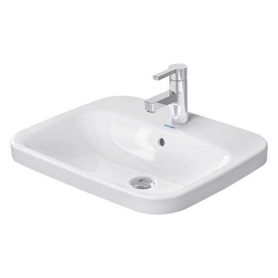 Duravit DuraStyle Einbauwaschtisch 455x560x170mm, Weiß Hochglanz, WonderGliss, mit HLB/Überlauf, 1 HL, Einbau von oben