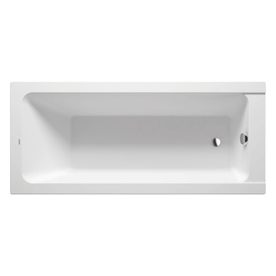 Duravit D-Code Badewanne 420x750x1700mm, Weiß glänzend, Rechteckig, Einbau, Ablauf Fußbereich, 120l, 1 Rückenschräge variabel