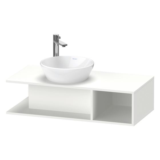 Duravit D-Neo Konsolenwaschtischunterbau wandhäng. 480x1000x260mm, Compact, Mattweiß, Grifflos, 1 offenes Fach