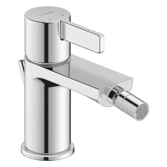 Duravit D-Neo Einhebel-Bidetmischer, Chrom, 5,5l/min, mit Garnitur, Ausladung 125mm, Höhe 135mm, 3/8