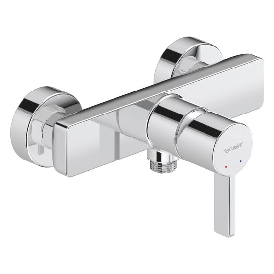 Duravit D-Neo Einhebel-Brausemischer Aufputz, Chrom, 18,5l/min, S-Anschlüsse, 1/2