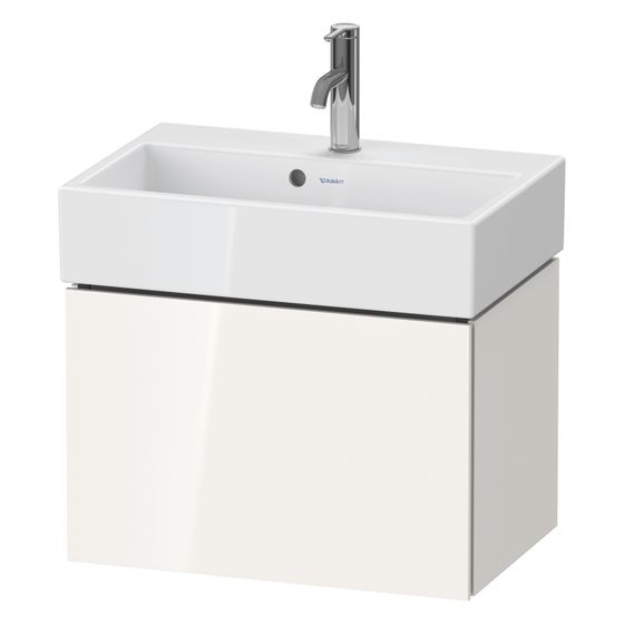 Duravit L-Cube Waschtischunterbau wandh. 391x584x394mm Compact Eiche Marmoriert Matt, Grifflos, 1 Auszug