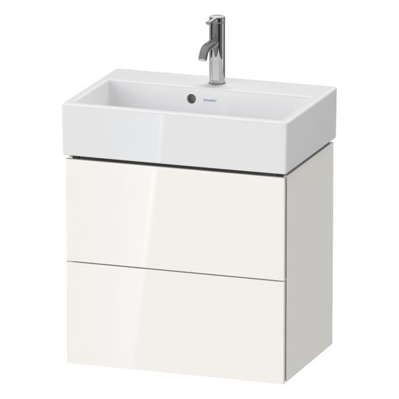 Duravit L-Cube Waschtischunterbau wandh. 391x584x544mm Compact, Eiche Marmoriert Matt, Grifflos, 2 SK