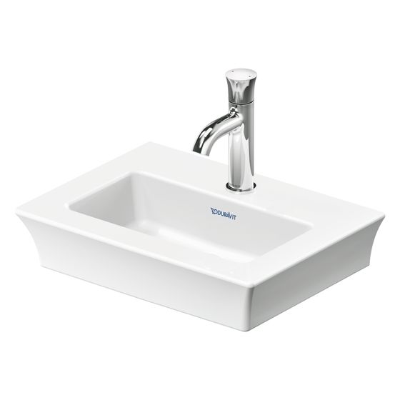 Duravit White Tulip Handwaschbecken 330x450x135mm, Weiß Hochglanz, WonderGliss, Rechteckig,1 Waschplatz/HL mittig, ohne Überlauf
