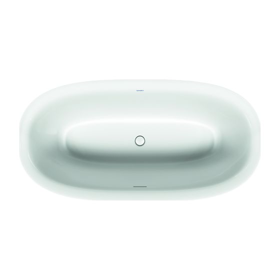 Duravit White Tulip Badewanne 630x800x1600mm, 205l, Weiß glänzend, Oval, Freistehend, 2 Rückenschrägen Nahtlose Acrylverkl.