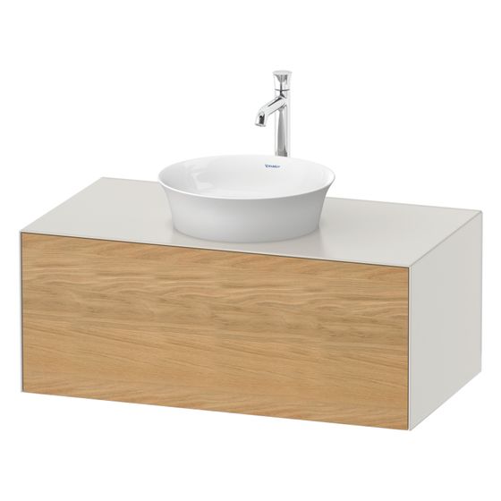 Duravit White Tulip Konsolen-WTU wandh 550x1000x408mm mit KSP Eiche Natur massiv Matt/Nordic Weiß SDM Grifflos 1 AZ. o.ES