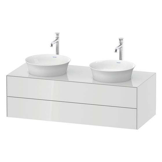 Duravit White Tulip Konsolenwaschtischunterbau wandhäng. 550x1300x408mm B/M KSP Weiß Hochglanz Grifflos 2 SK o.ES