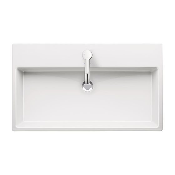 Duravit Vero Air Waschtisch 470x800x165mm wh Weiß Hochglanz, Rechteckig, WonderGliss, 1 Waschplatz mittig, 1 HL mittig, ohne ÜL