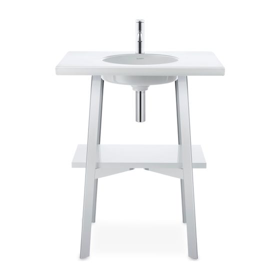 Duravit Universal Designsiphon Chrom poliert, Messing, waagerecht, geeignet für Waschtisch