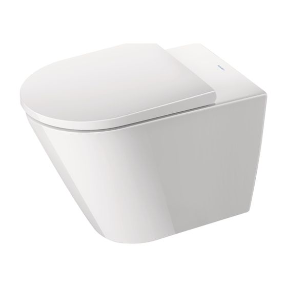 Duravit D-Neo WC-Sitz D-shaped Weiß Hochglanz, 376x43x441mm, ohne Absenkautomatik, Sitzgarnitur abnehmbar, überlappend