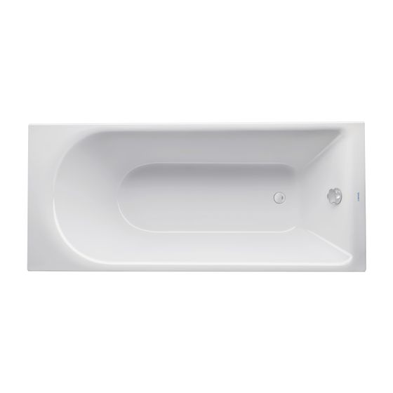 Duravit D-Neo Badewanne 485x750x1700mm, 234l, Weiß glänzend, Rechteckig, Einbau, 1 Rückenschräge variabel