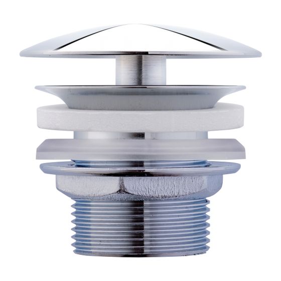 Duravit Universal Schaftventil, Chrom glänzend, Waschtisch ohne ÜL Höhe 50mm, Messing Ventilabdeckhaube, d.72mm