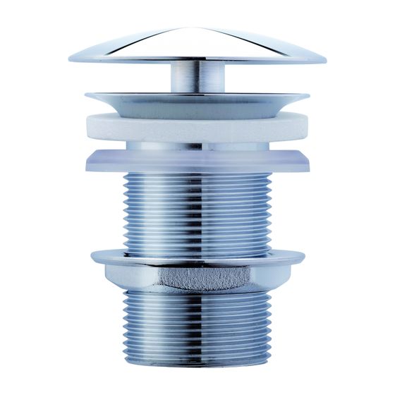 Duravit Universal Schaftventil, Chrom glänzend, Waschtisch ohne ÜL Höhe 75mm, Messing Ventilabdeckhaube, d.72mm