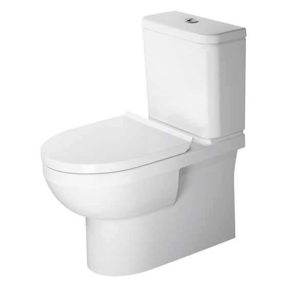 Duravit No.1 Stand WC für Kombination 650x365x420mm, Weiß Hochglanz, 6l, Tiefspüler, rimless, waager. ohne Spülkasten