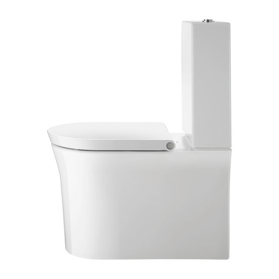 Duravit White Tulip Stand WC für Kombination 650x360x420mm, Weiß Hochglanz, WonderGliss, 4,5/3l, Tiefspüler, rimless, waagerecht