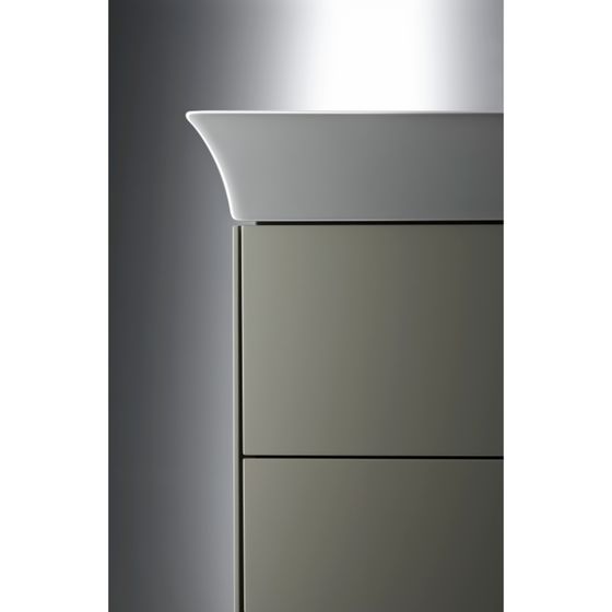 Duravit White Tulip Waschtisch 490x750x155mm, WonderGliss, Weiß Hochglanz, Rechteckig, 1 Waschplatz mittig, mit ÜL