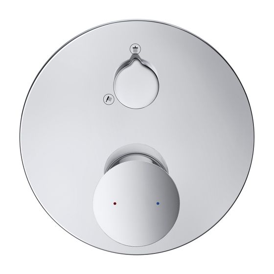 Duravit White Tulip Einhebel-Wannenmischer Unterputz, 2 Verbraucher, Chrom, Wann. Handbrause, 22,5l/min, Rosette rund, d. 170mm