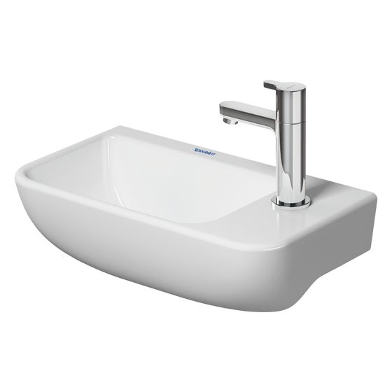 Duravit ME by Starck Handwaschbecken 220x400x135mm Weiß SM, WonderGliss, Rechteckig, 1 Waschp. L, 1 HL R, ohne Überlauf