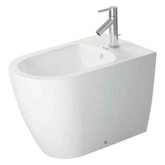 Duravit ME by Starck Stand Bidet 600x370x400mm, Weiß Seidenmatt, WonderGliss, 1 HL, mit Überlauf, Back to wall