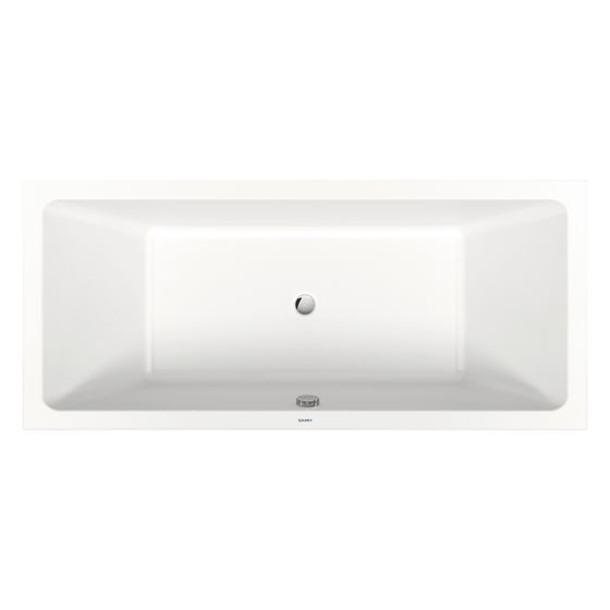 Duravit No.1 Badewanne 420x800x1800mm, 160l, Weiß glänzend, Rechteckig, Einbau, 2 Rückenschrägen