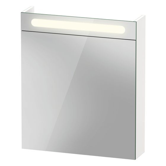 Duravit No.1 Spiegelschrank Wandmontage 148x600x700mm, Weiß, 1 Tür L, 2 Glasfachböden, 5W