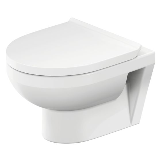 Duravit No.1 Wand-WC 480x365x400mm, Weiß Hochglanz, 4,5l, Tiefspüler, rimless, waagerecht
