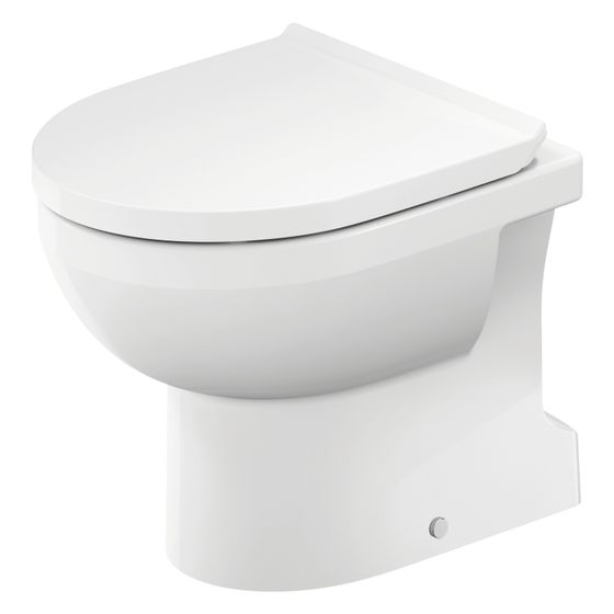 Duravit No.1 Stand WC 560x370x400mm, Weiß Hochglanz, 4,5l, Tiefspüler, rimless, senkrecht, Position Hinten, Unten