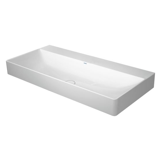 Duravit DuraSquare Waschtisch 470x1000x145mm, WonderGliss, Weiß Hochglanz, Rechteckig, 1 WP mittig, ohne ÜL, geschl.