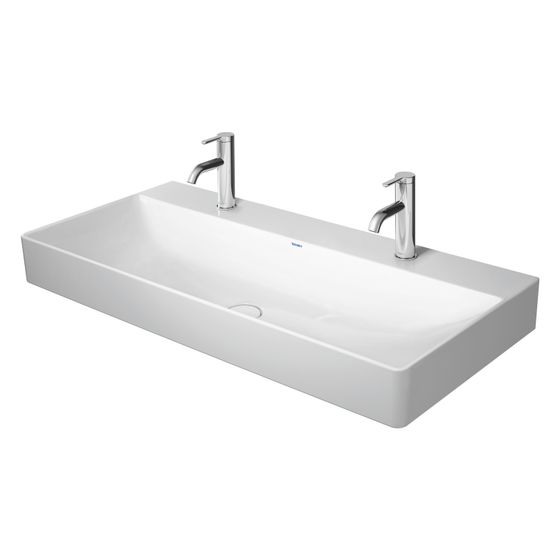 Duravit DuraSquare Waschtisch 470x1000x145mm, WonderGliss, Weiß Hochglanz, Rechteckig, 1 HL L/R, ohne Überlauf