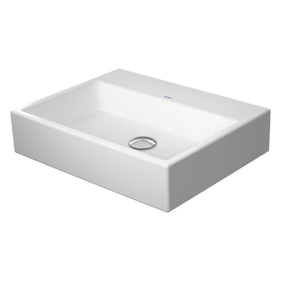 Duravit Vero Air Waschtisch 470x600x165mm wandhäng., Weiß Hochglanz, Rechteckig, WonderGliss, 1 WP mittig, ohne ÜL, geschl.