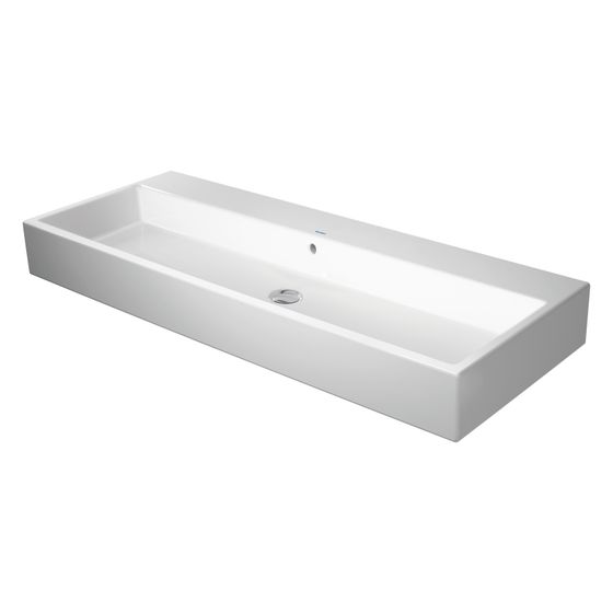 Duravit Vero Air Waschtisch 470x1200x165mm wandhäng., Weiß Hochglanz, Rechteckig, WonderGliss, 1 WP mittig, mit ÜL, geschl.