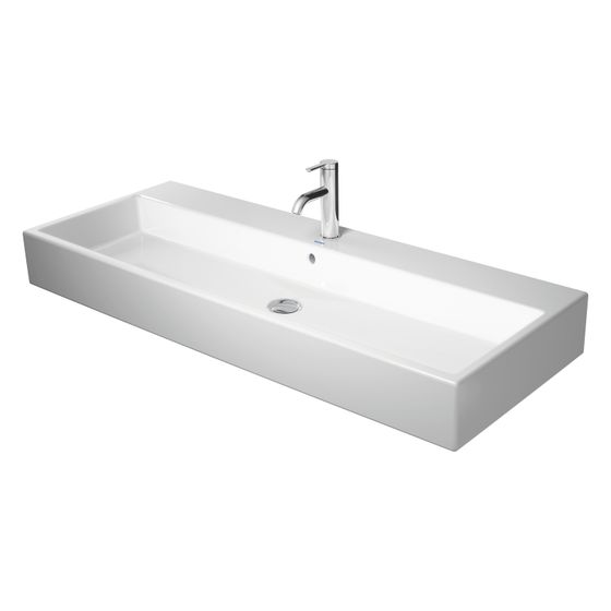 Duravit Vero Air Waschtisch 470x1200x165mm wh Weiß Hochglanz, Rechteckig, WonderGliss, 1 Waschplatz mittig, 1 HL mittig, mit ÜL