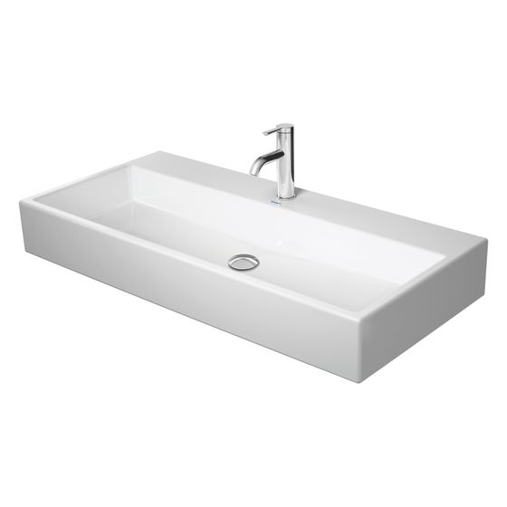 Duravit Vero Air Waschtisch 470x1000x170mm wh Weiß Hochglanz, Rechteckig, WonderGliss, 1 Waschplatz mittig, 1 HL mittig, ohne ÜL