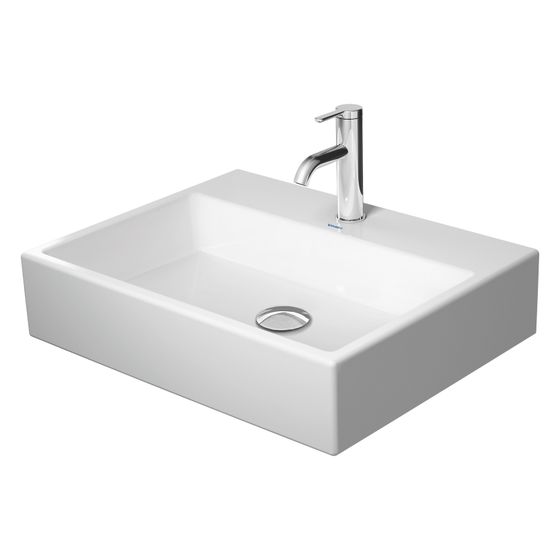Duravit Vero Air Aufsatzbecken 600mm, Weiß Hochglanz, WonderGliss, Rechteckig, mit HLB ohne Überlauf, RW glasiert, 1 HL