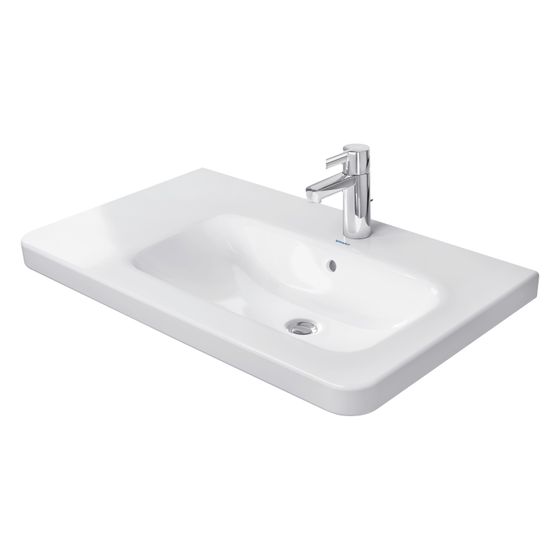Duravit DuraStyle Waschtisch 480x800x170mm, WonderGliss, Weiß Hochglanz, Rechteckig, 1 Waschplatz R, mit Überlauf